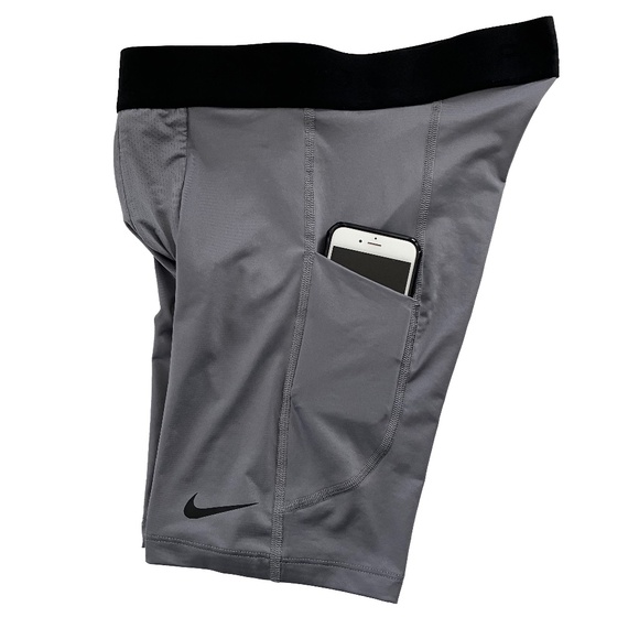 Nike Pro Men's Dri-FIT Fitness Shorts, Smoke Grey/Black Mens Medium NWOT - Picture 1 of 17